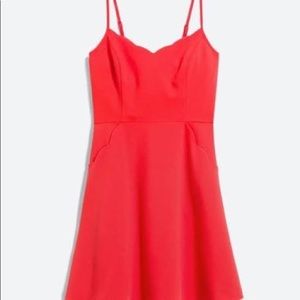 Coral market and spruce dress